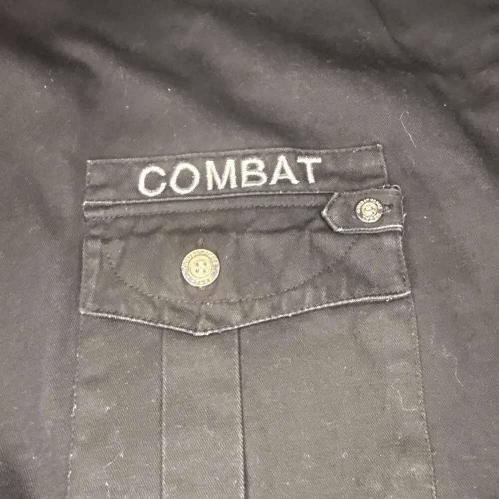 REGAL MILITARY COMBAT FORCE SHIRT Black PATCHES SIZE XL SHORT SLEEVE - Picture 6 of 11